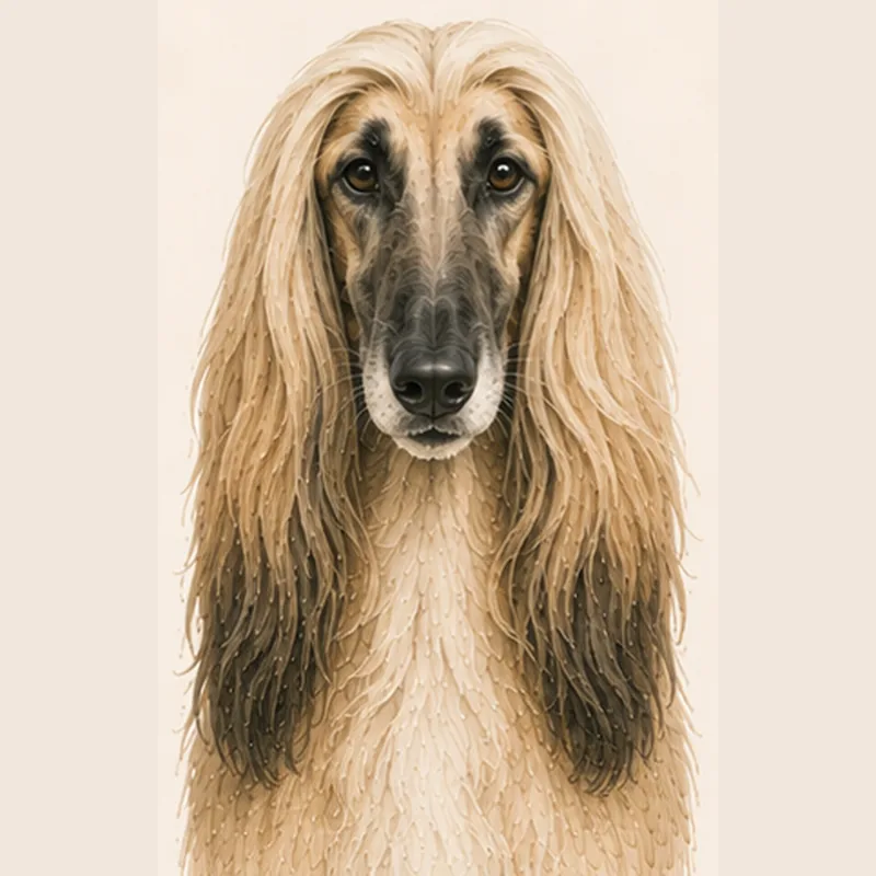 Afghan Hound illustration