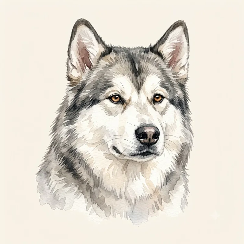Alaskan Malamute illustration