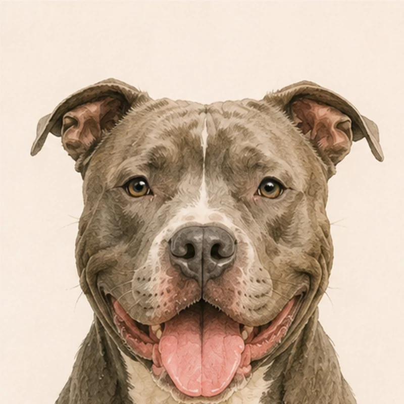 American Pit Bull Terrier illustration