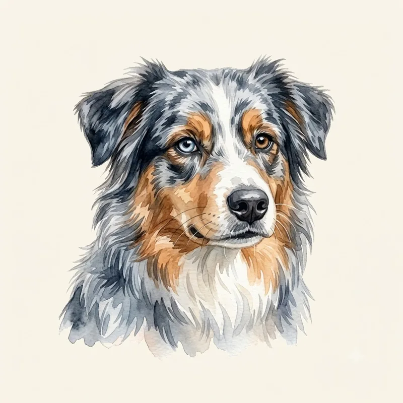 Australian Shepherd illustration