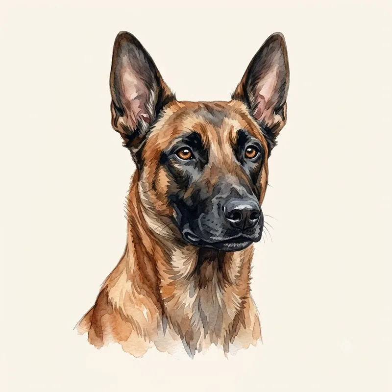 Belgian Malinois illustration