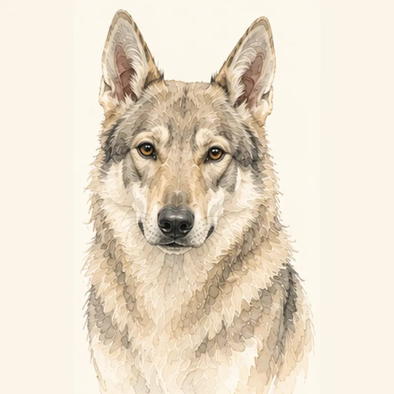 Czechoslovakian Wolfdog illustration