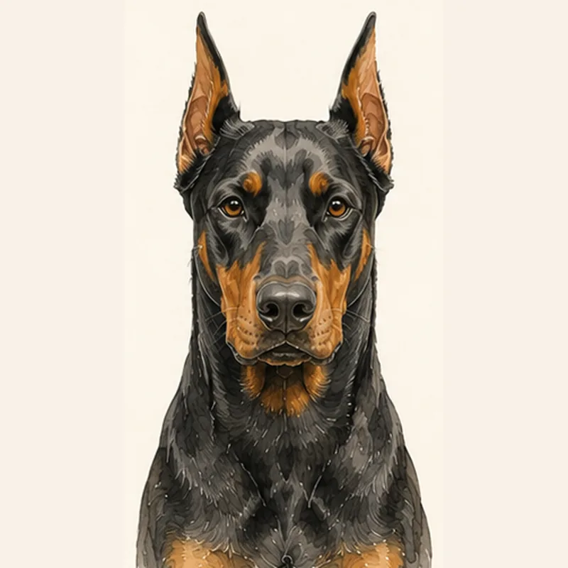Doberman illustration