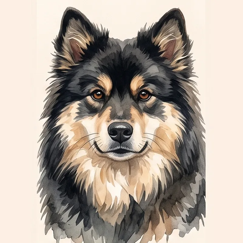 Finnish Lapphund illustration