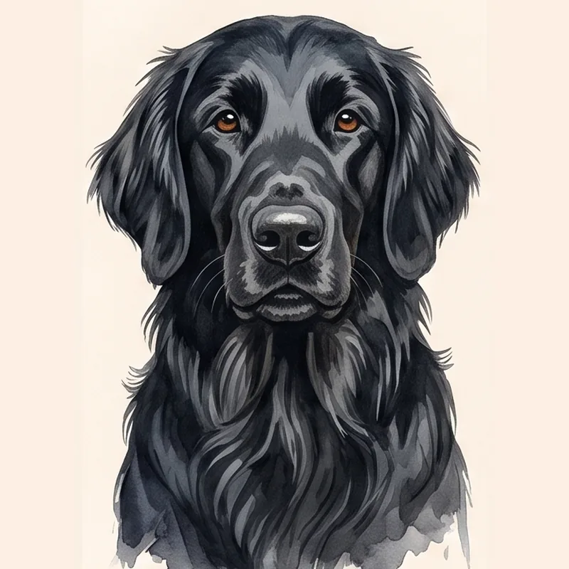 Flat-Coated Retriever illustration