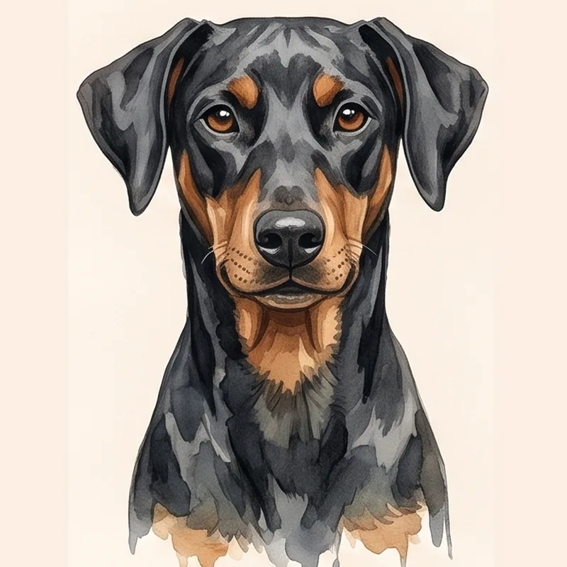 German Pinscher illustration