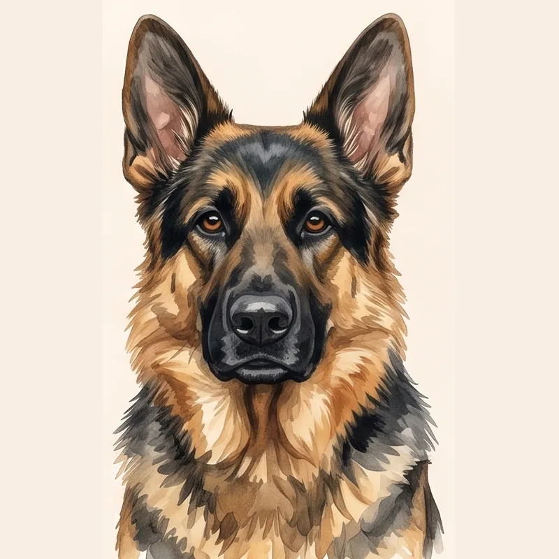 German Shepherd illustration