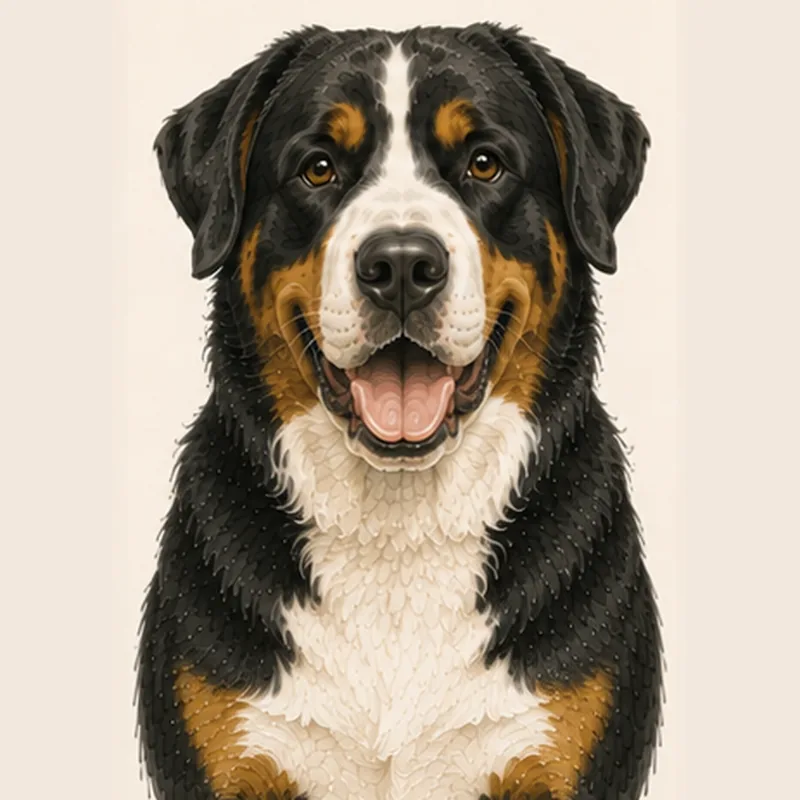 Greater Swiss Mountain Dog illustration