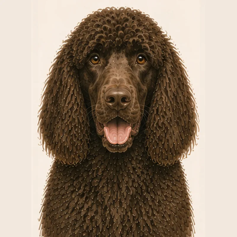 Irish Water Spaniel illustration