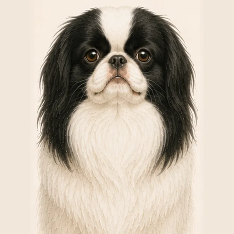 Japanese Chin illustration