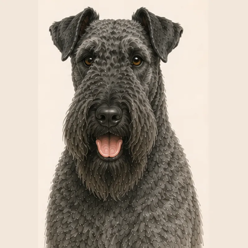 Kerry Blue Terrier illustration