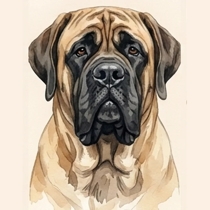 Mastiff (English Mastiff) illustration