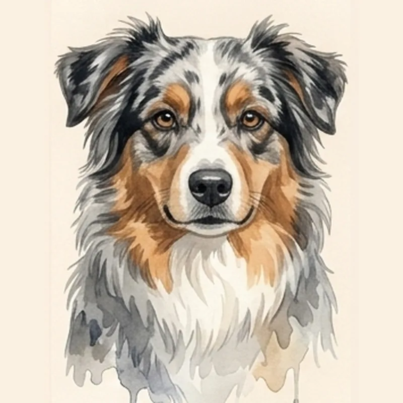 Miniature American Shepherd illustration