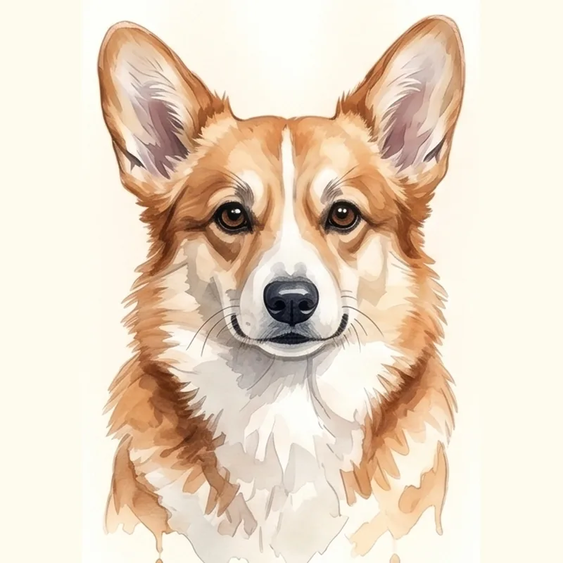 Pembroke Welsh Corgi illustration