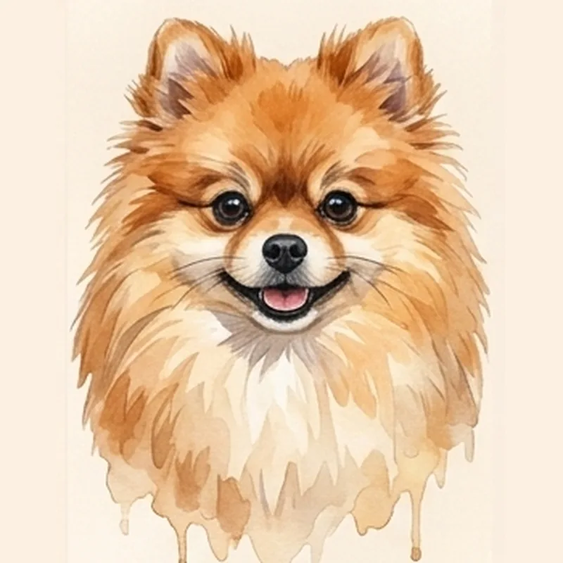 Pomeranian (Toy Spitz) illustration