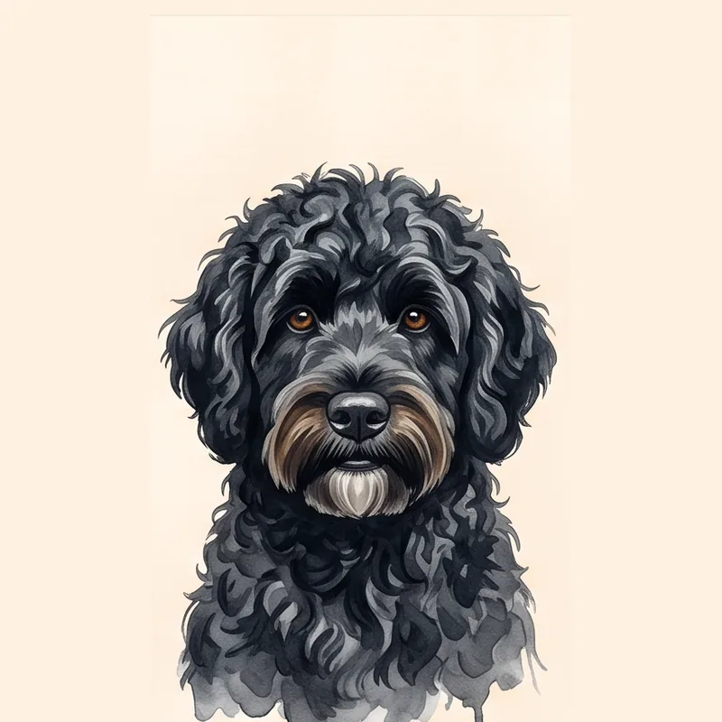 Portuguese Water Dog illustration
