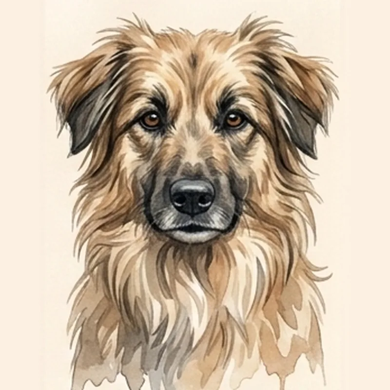 Pyrenean Shepherd illustration