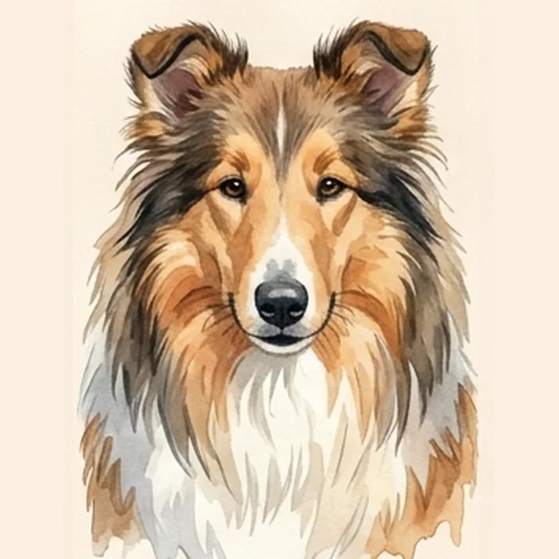 Rough Collie illustration
