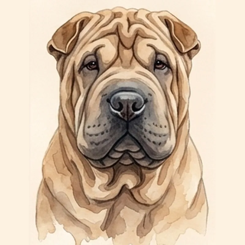 Shar Pei illustration