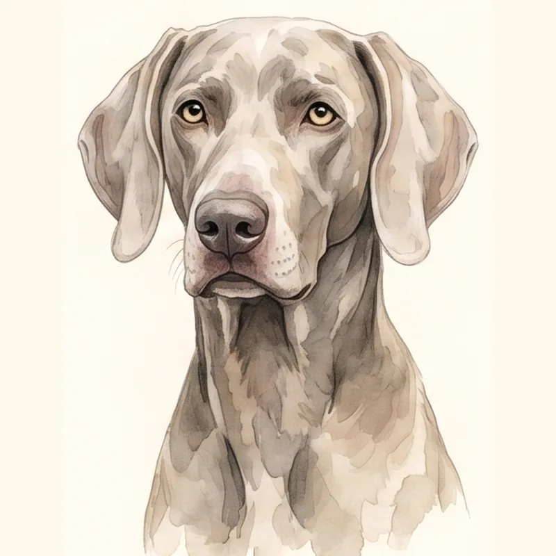 Weimaraner illustration