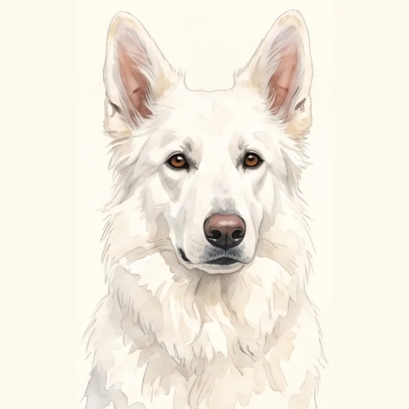 White Swiss Shepherd illustration