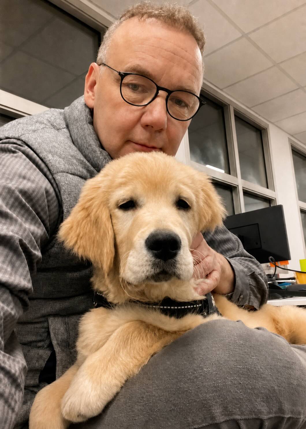 Philippe BENOIST and Bailey as a puppy